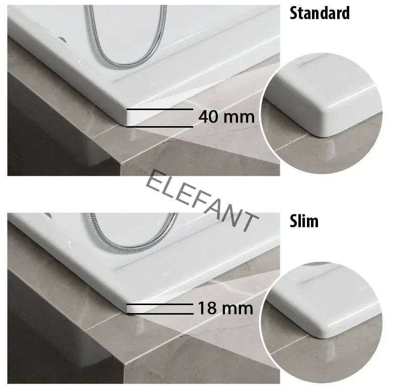 ASTRA B SLIM obdélníková vana 165x75x48cm, bílá